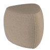 LEOPOLD - Kiezelvormige poef nr. 1 van donkerbeige fluweellook stof LEOPOLD